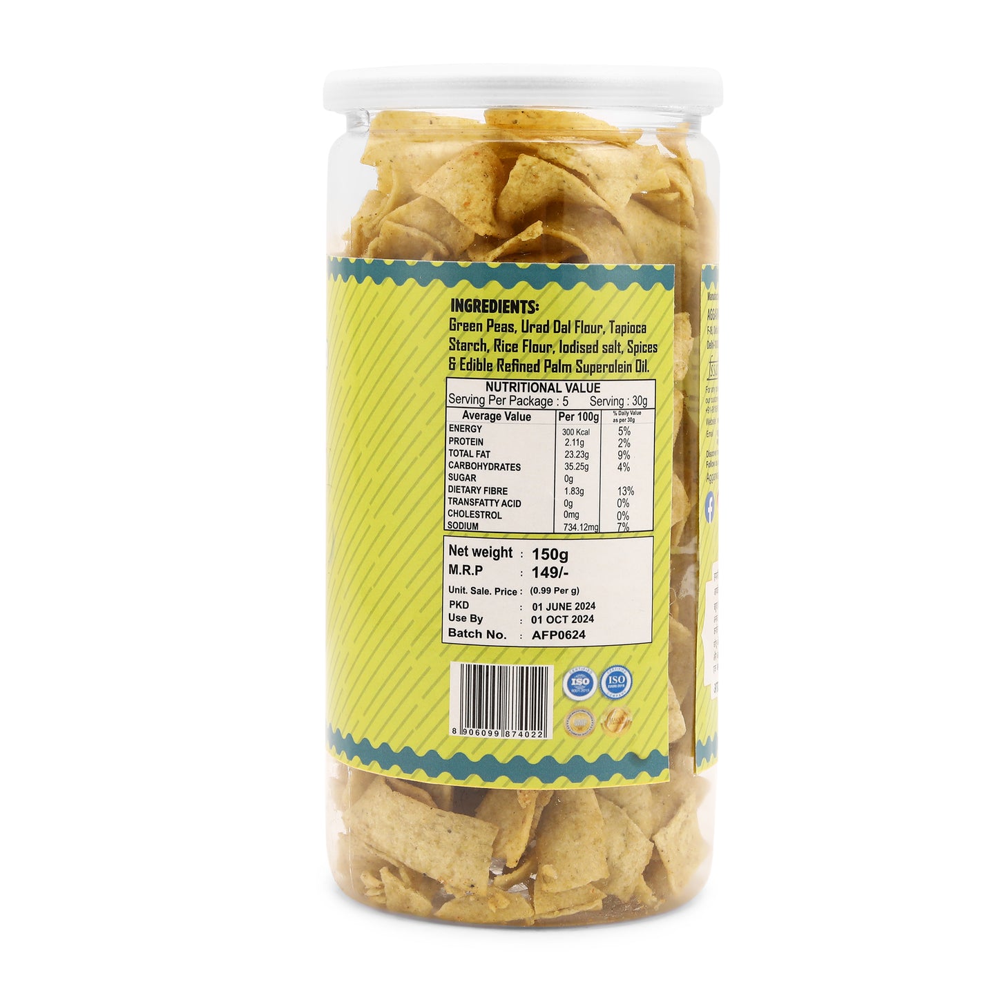GREEN PEAS CHIPS BHEL CHASKA ( 150 Gm )