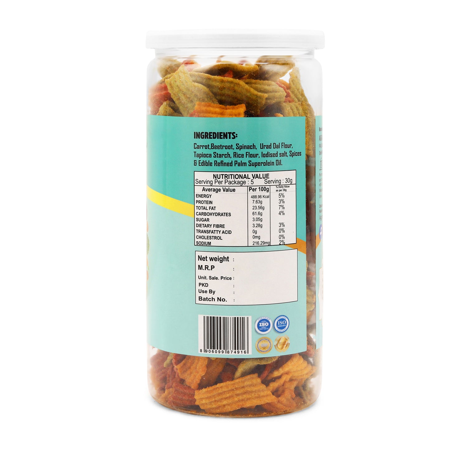 MIX VEGETABLE CHIPS PERI PERI ( 150 Gm )