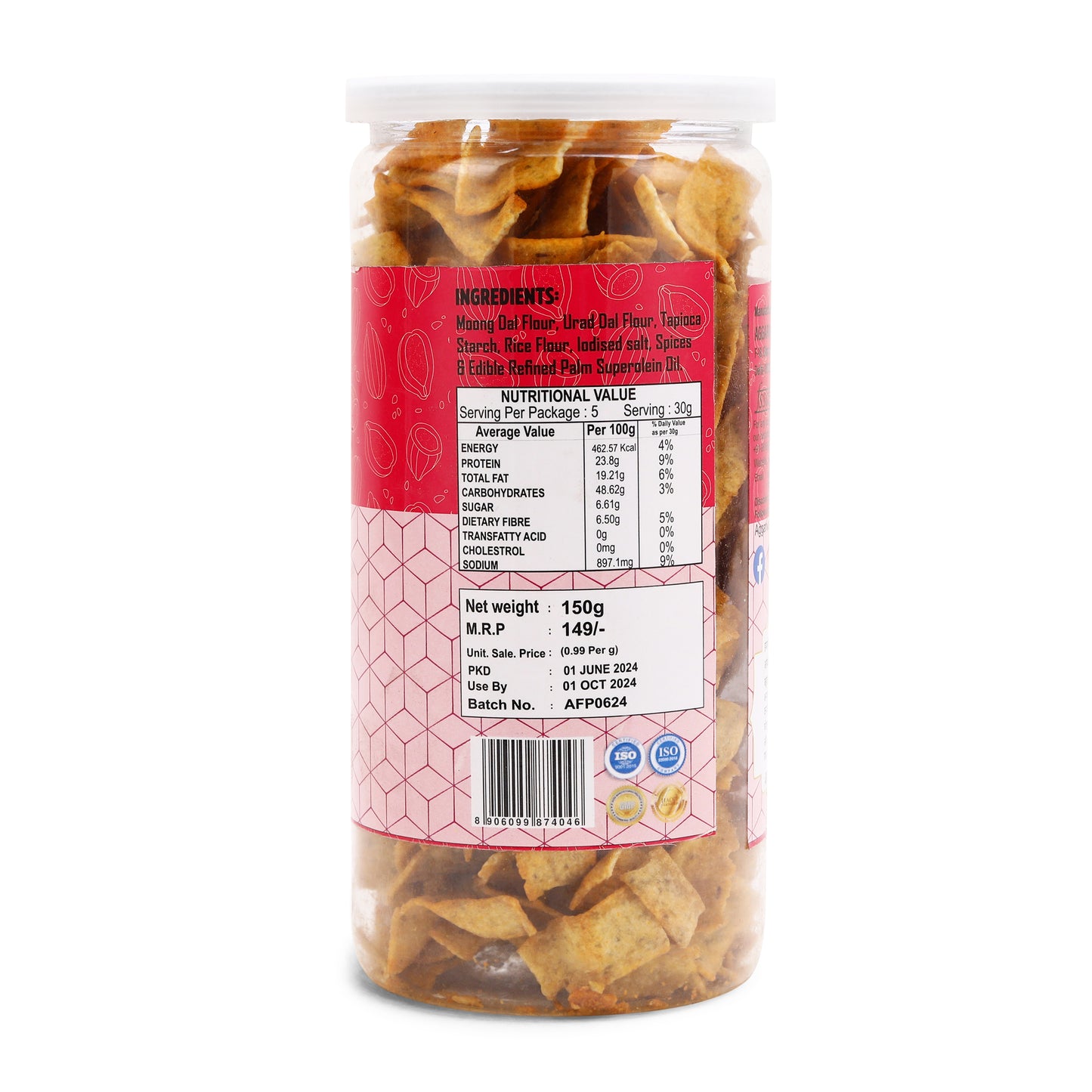 Moong Dal Chips Peri Peri (150 Gm)