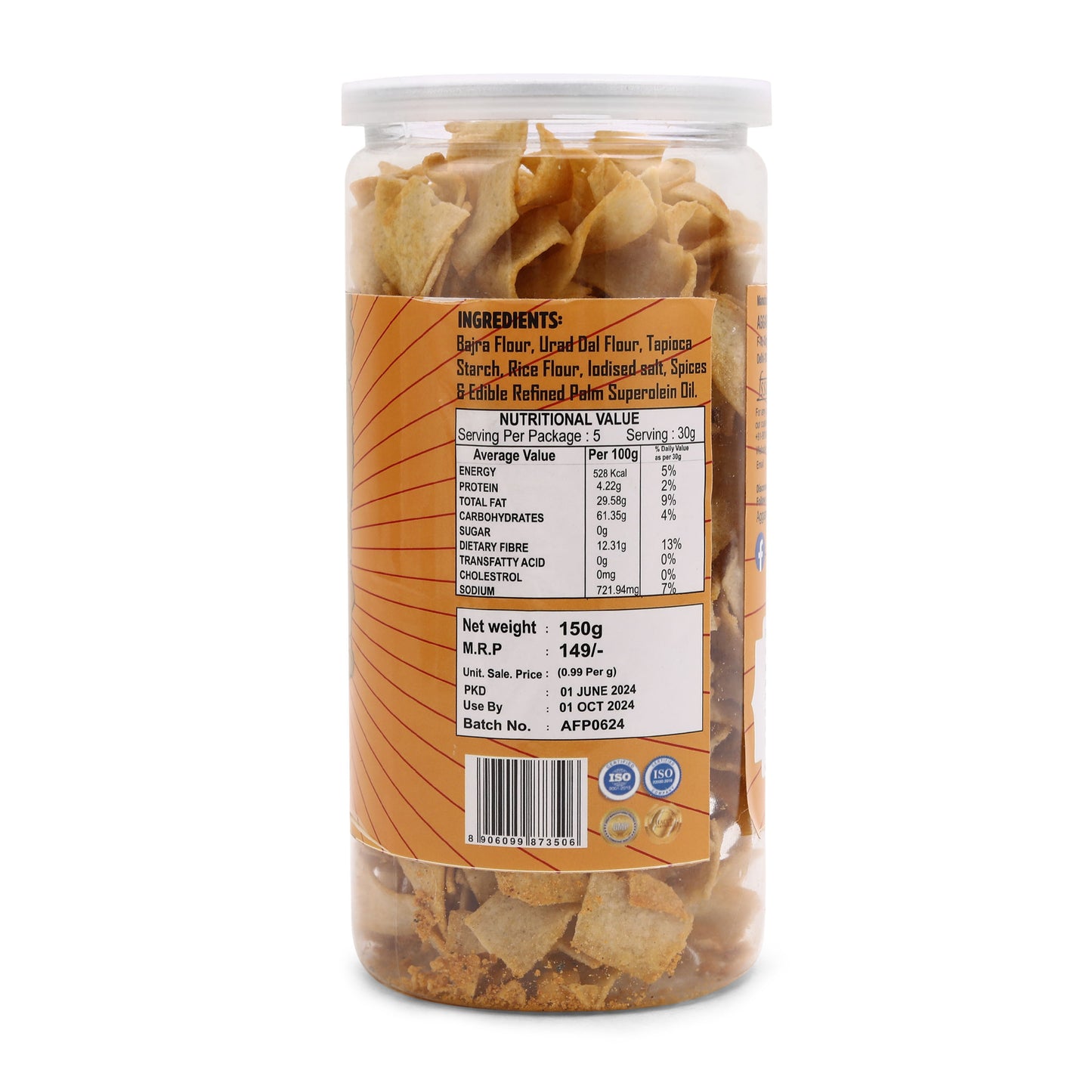 Bajra Pearl Chips Cheese & Herb (150 Gm)